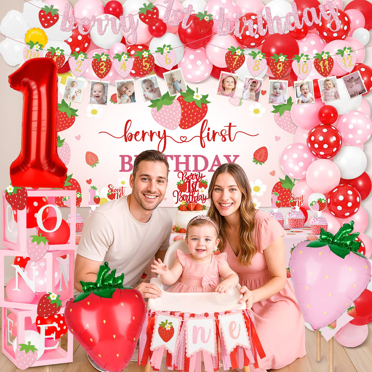 Kriyokiaa Photo banner 1st birthday—keepsake decor for memorable snapshots