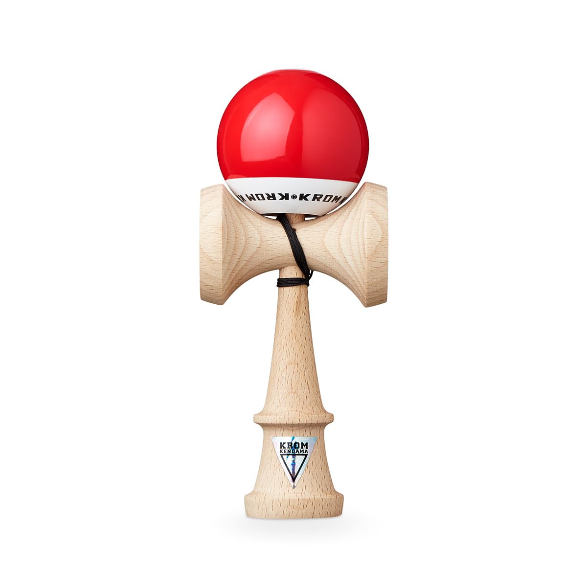 KROM Kendama POP LOL Red in premium beech wood for smooth, balanced play