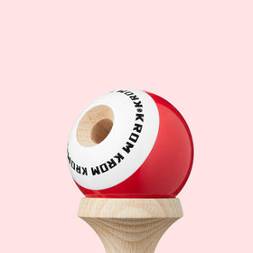 KROM Kendama POP LOL Red includes an extra string for practice sessions