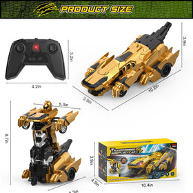 Kroyedfuw Dinosaur Transform RC Car gift-ready packaging for birthdays.