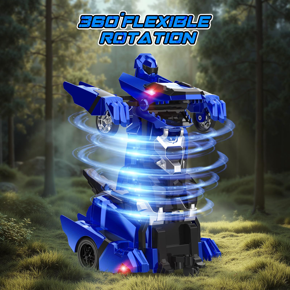 Kroyedfuw robot mode transformation demonstrates quick car-to-robot change.