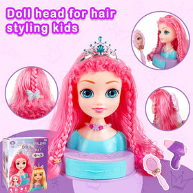Kryonixty doll head brush and comb for detangling and styling.