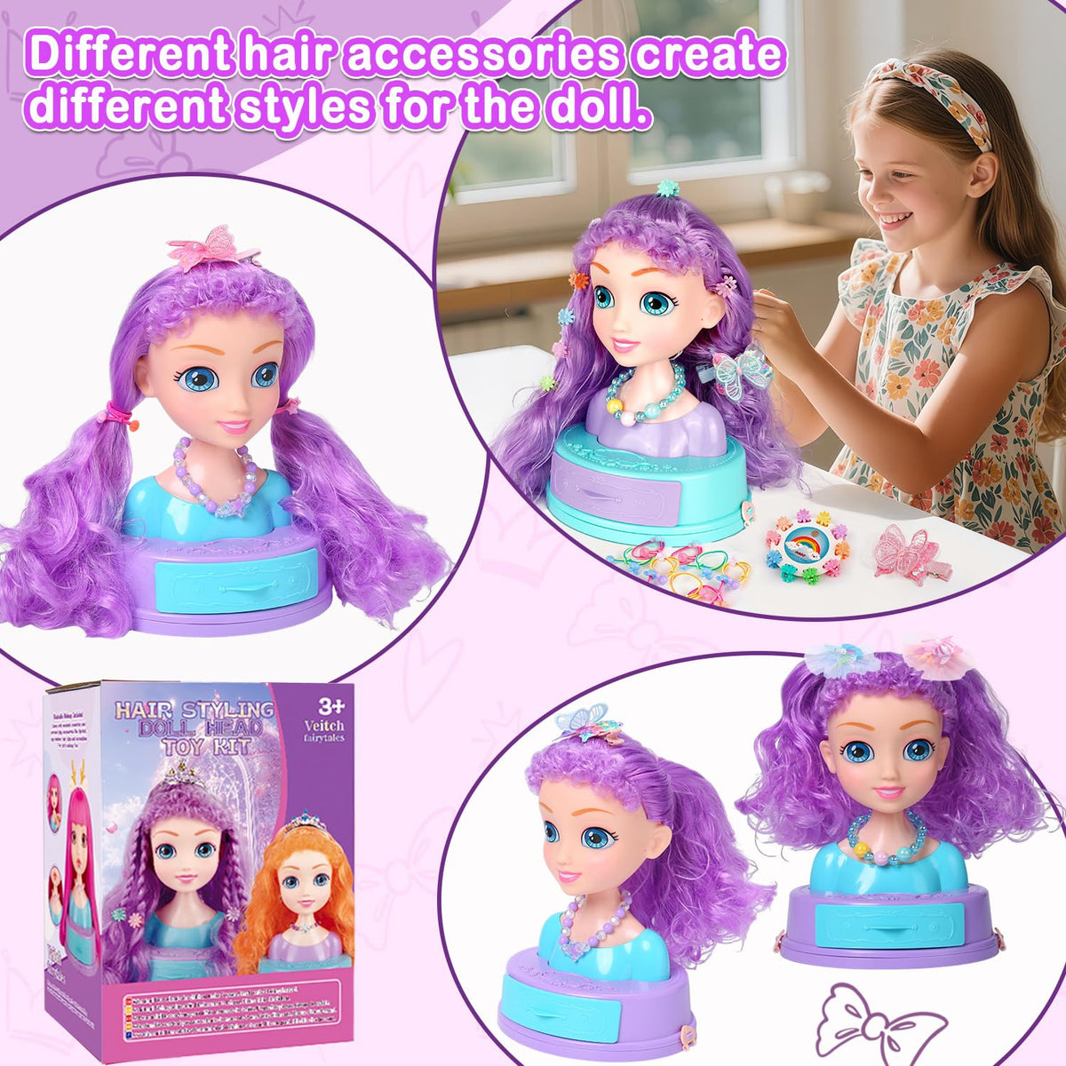 Kryonixty mirror and scissors accessory for precise, kid-safe styling sessions.