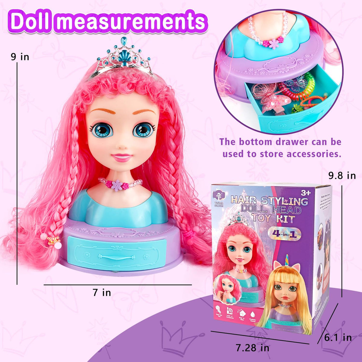 Kryonixty princess accessories crown and necklace spark storytelling.