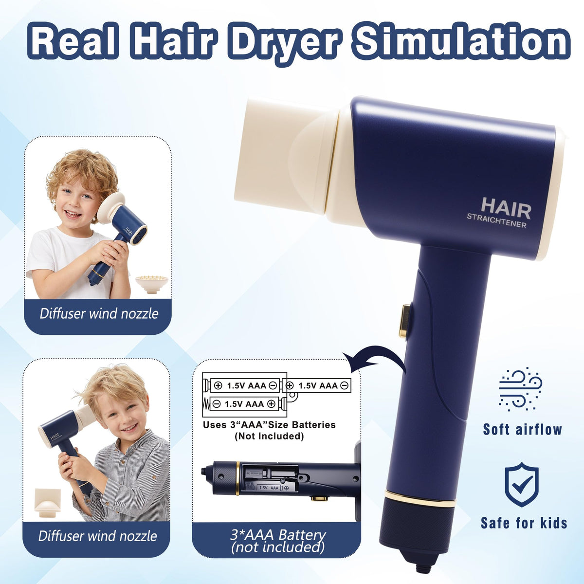 Kryonixty kids shaving kit with electric shaver for imaginative grooming play