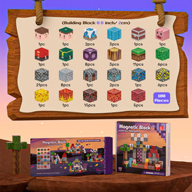 Kryzomat blocks with strong magnets enabling sturdy, tall builds