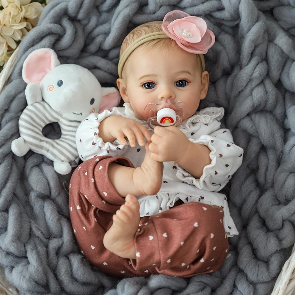 KSBD Reborn 18-inch doll with realistic features for lifelike play.