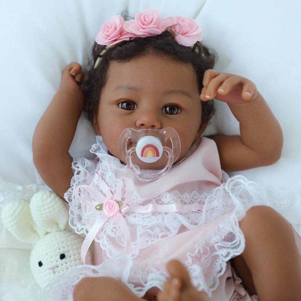 KSBD Reborn baby doll black girl 18-inch realism for nurturing play