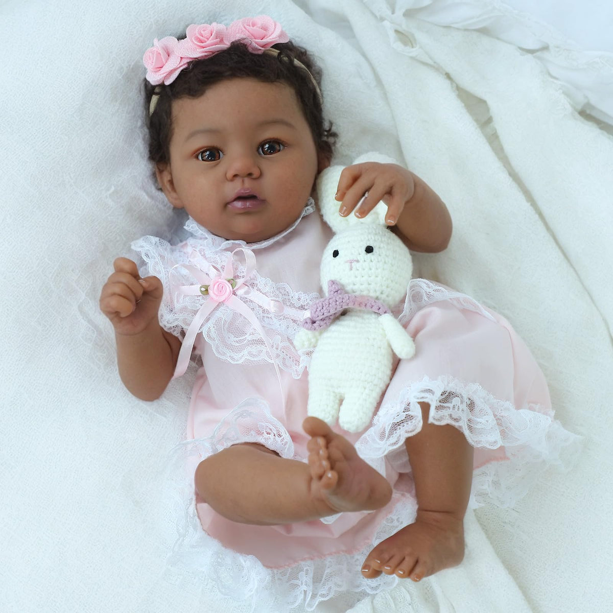 KSBD Reborn doll close-up brown eyes for lifelike expression