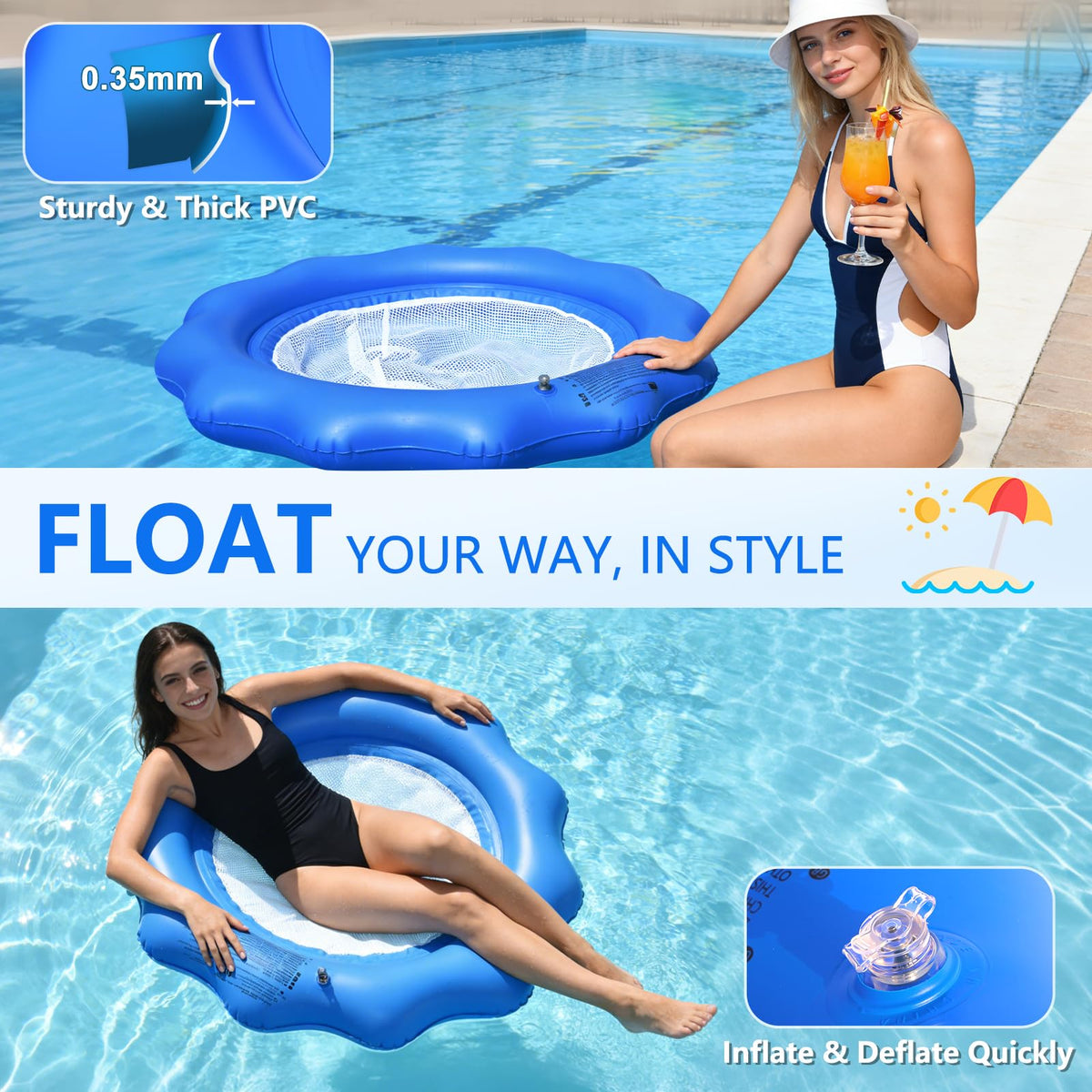 Ksheat mesh hammock design keeps you cool while floating