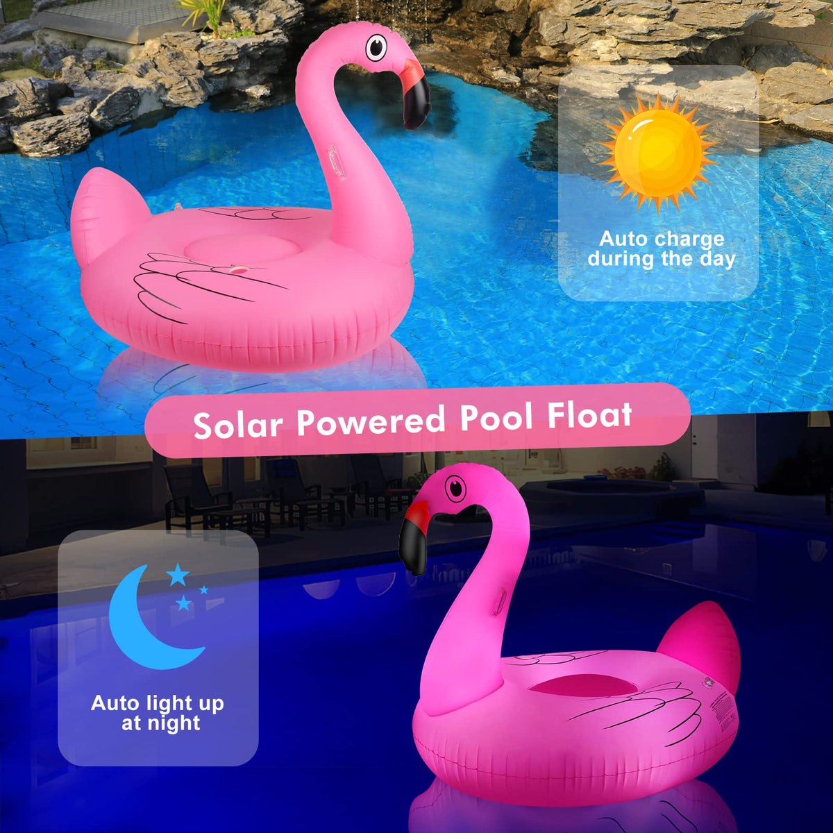 Built-in cup holder on Ksheat Swan pool float for drinks within reach.