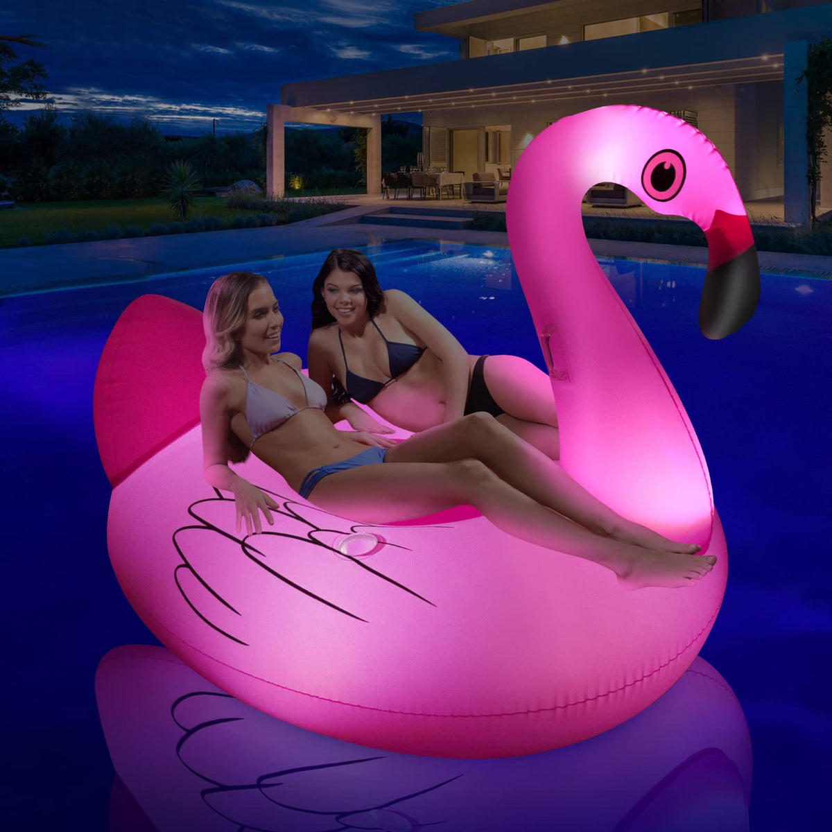 Ksheat Swan pool float 69-inch size with ample space.