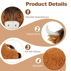 Ksidzas Highland Cow care: machine washable for easy cleaning.