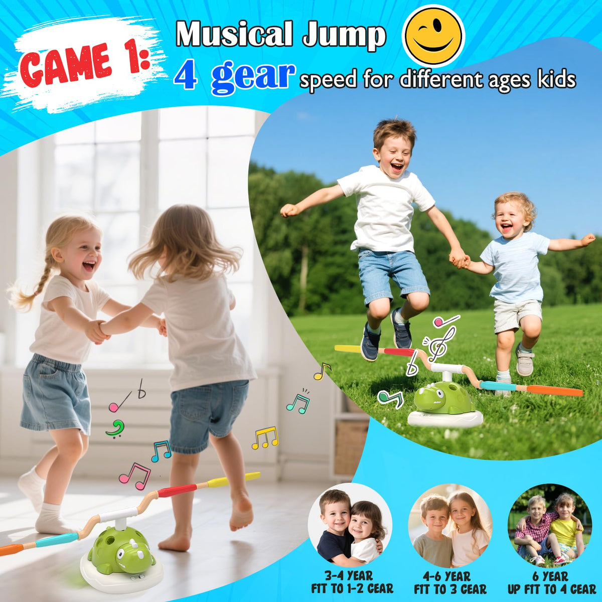 Kslavagcnt dinosaur rocket launcher jumping pole with music enhances jumping rhythm and focus