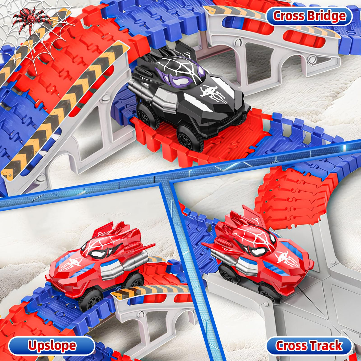 Kssvzz Elevation ramps add challenge and excitement to the track.