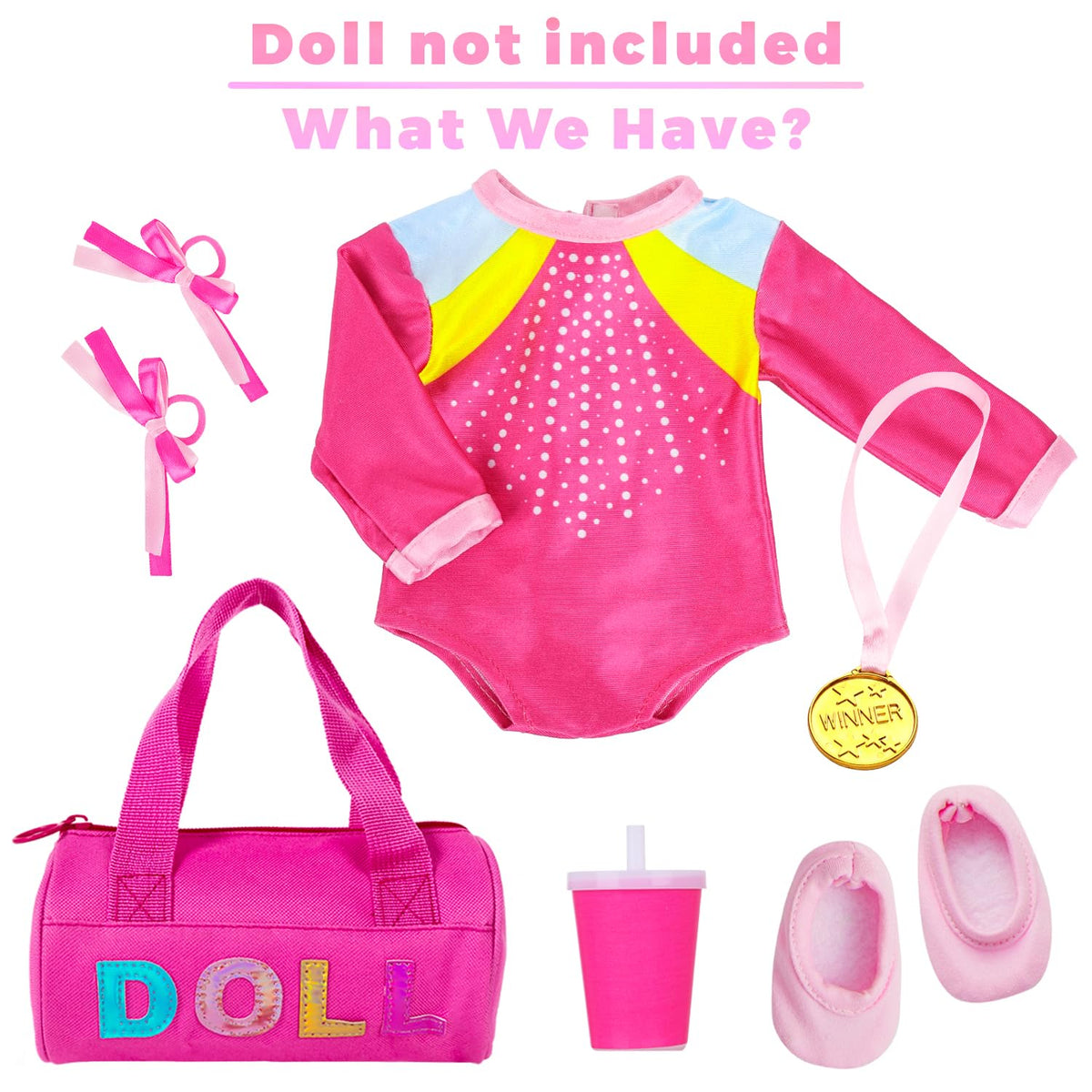 KT Fancy 18in doll gym shoes to complete the leotard look