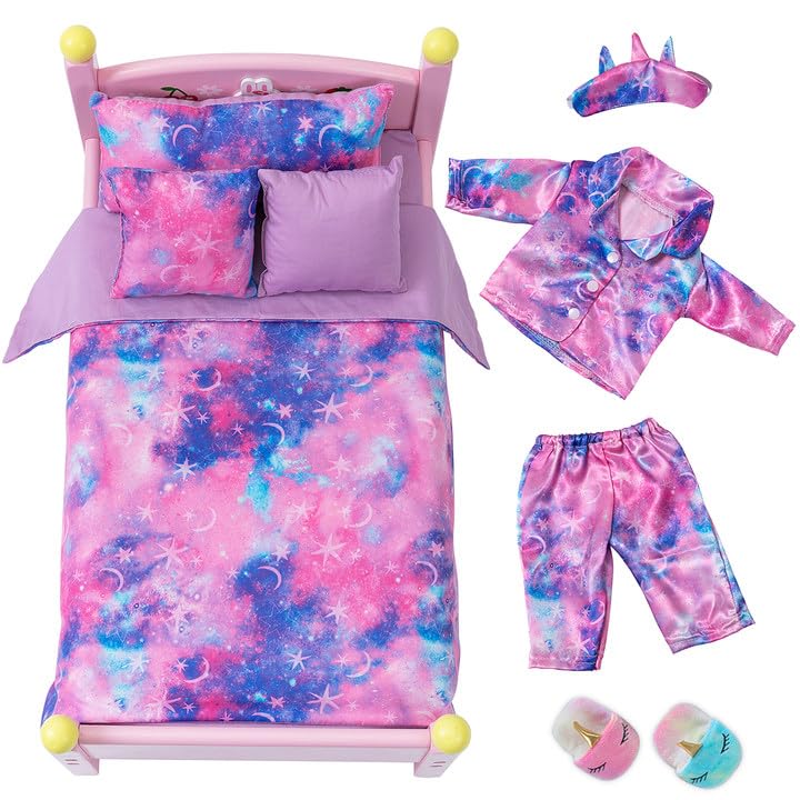 K.T. Fancy 18-inch doll sleeping sheet in soft fabric for cozy play.
