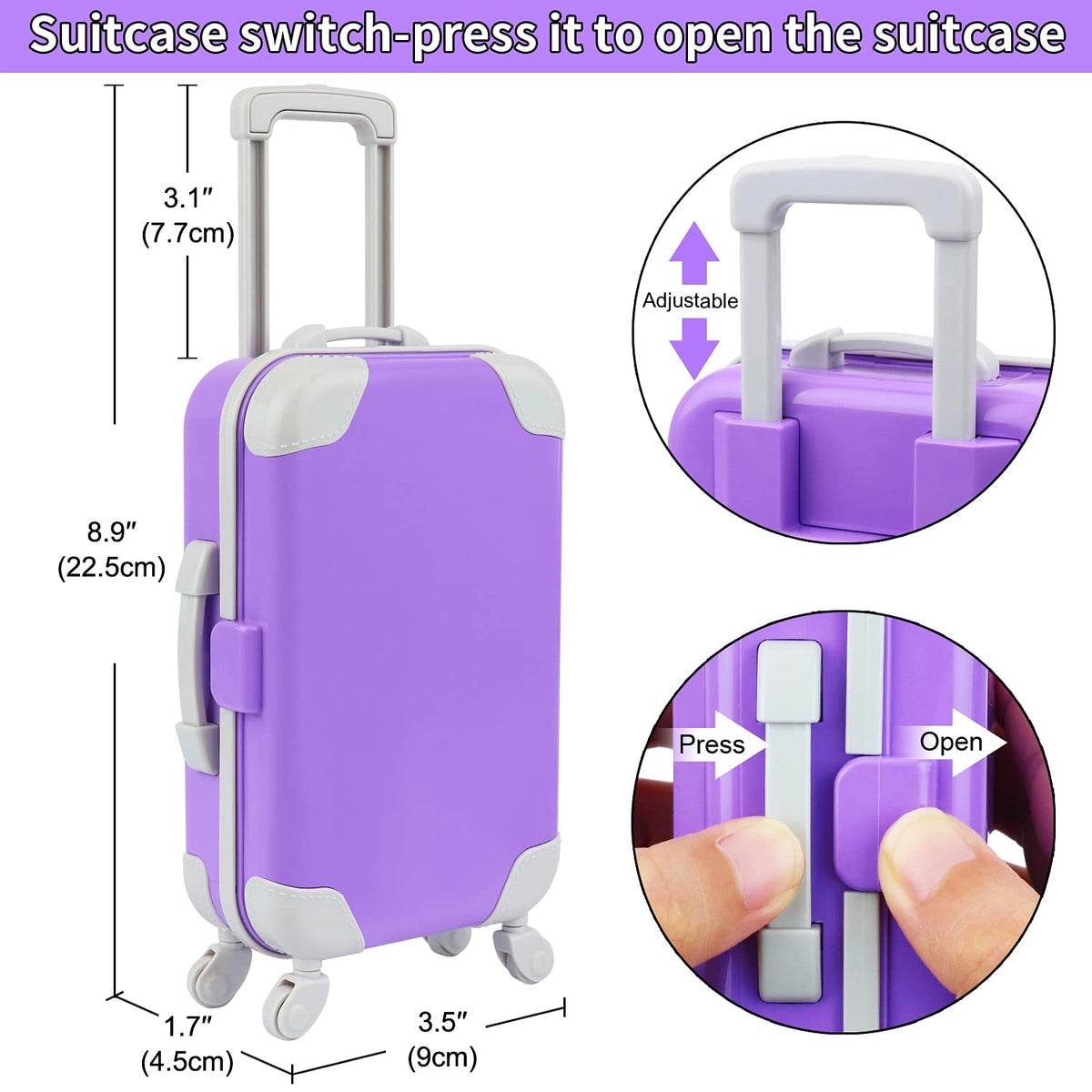 K.T. Fancy 18-inch doll camera for pretend travel moments