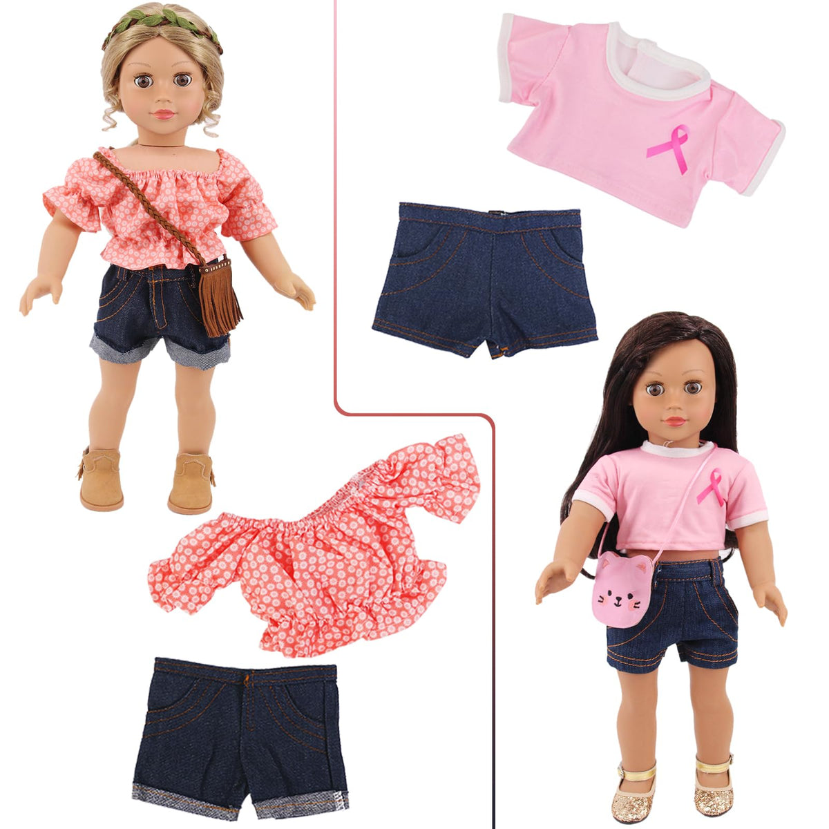 K.T. Fancy 18inch doll pajama set offers cozy nights during stories.