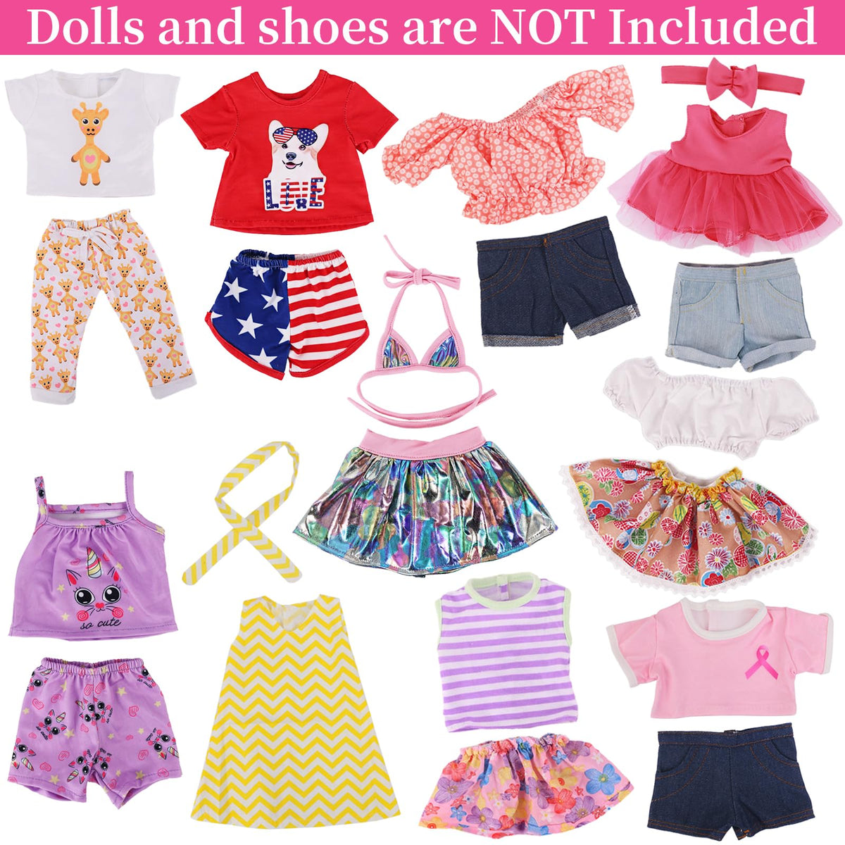 K.T. Fancy 18inch doll swimsuit set adds sunny, mixed-and-matched fun.