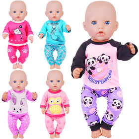 KT Fancy packaging for five doll outfits; ideal for gifting and organizing playtime accessories.