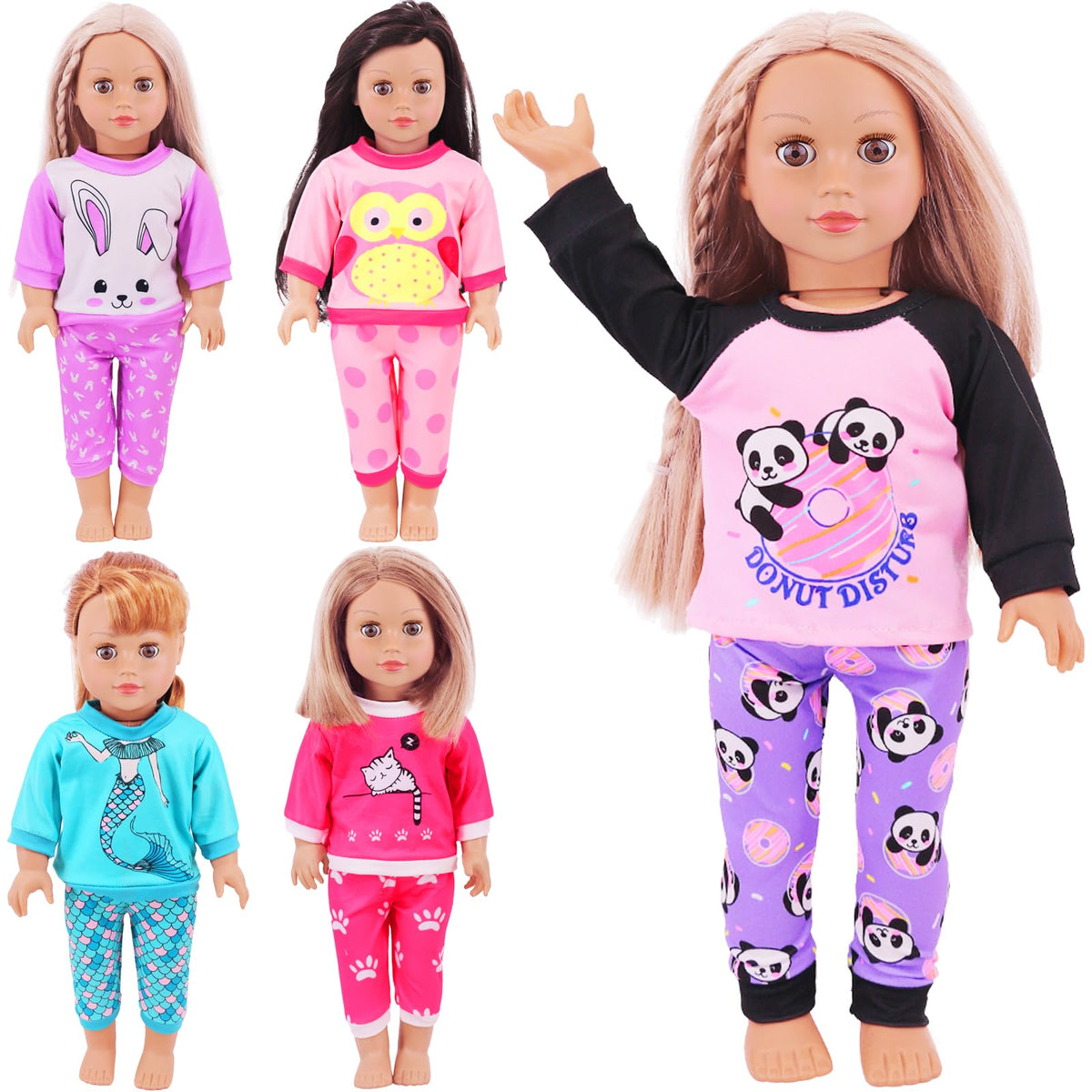 KT Fancy elastic doll clothes fit 14-18 inch dolls with stretch fabric.