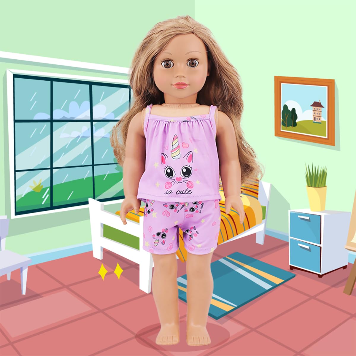 K.T. Fancy gift idea doll clothes makes a joyful surprise.