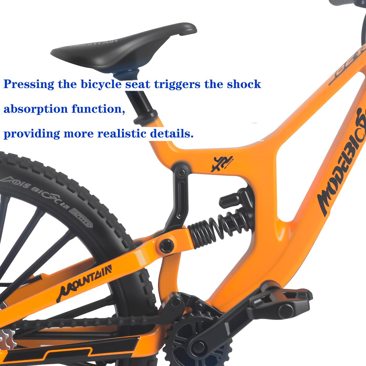 Kuasting die-cast bike model, front view, shows detailed craftsmanship for collectors.