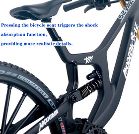 Kuasting desk decor mountain bike model showcasing compact size for workspace charm.