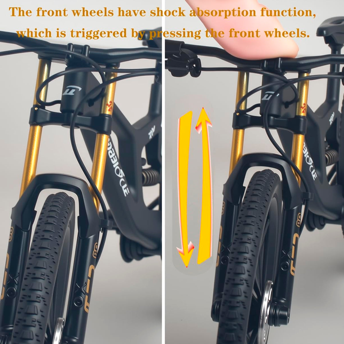 Kuasting close-up of zinc alloy construction and realistic drivetrain detail.