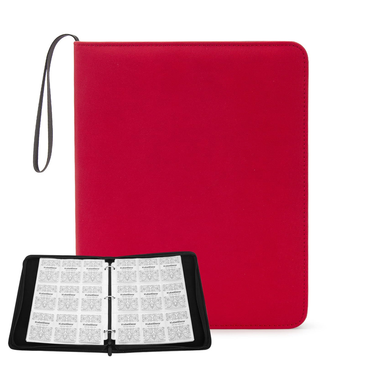 KuBeiBear card binder with 9-pocket sleeves and secure travel protection