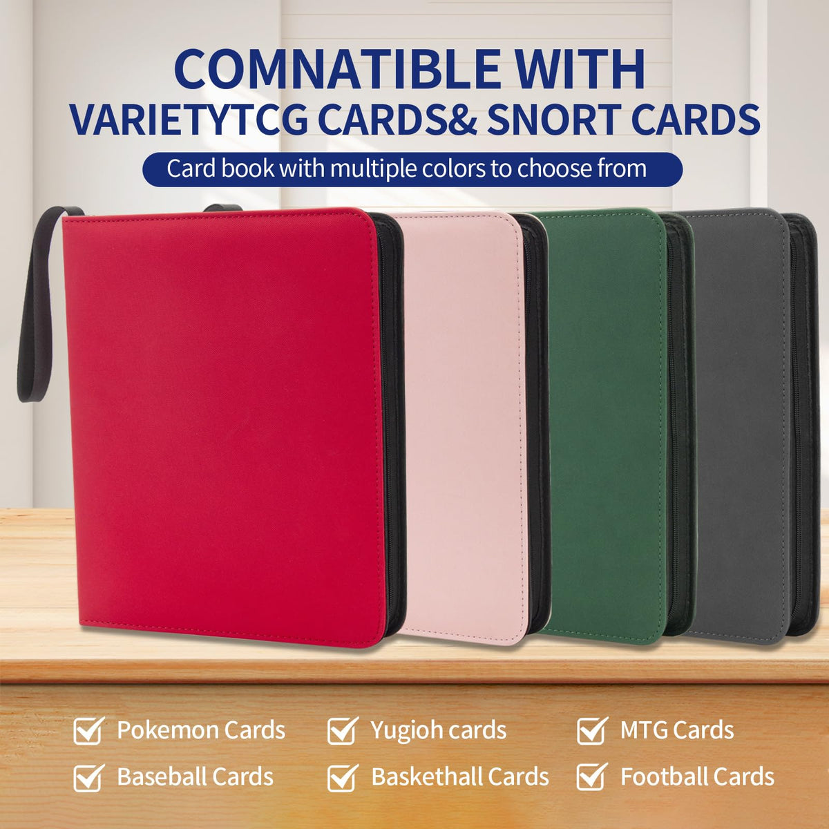Front cover shows design while keeping cards visible