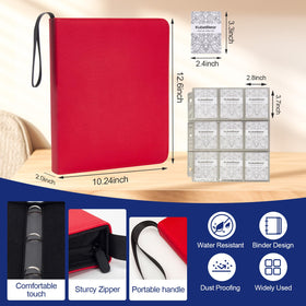 Heavy-duty zipper on KuBeiBear binder keeps cards safe