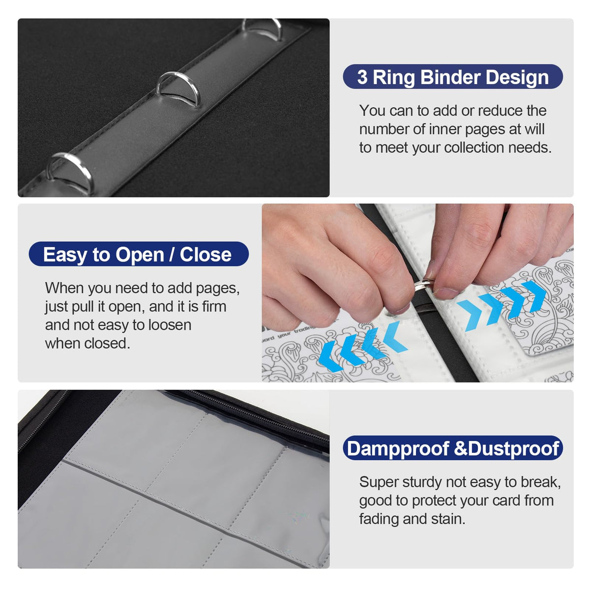 KuBeiBear durable zipper and reinforced binding guard cards during travel