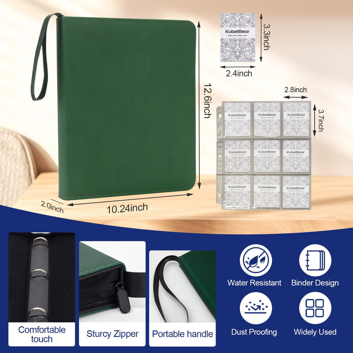 KuBeiBear cardbinder nine-pocket sleeves keep collections neatly organized