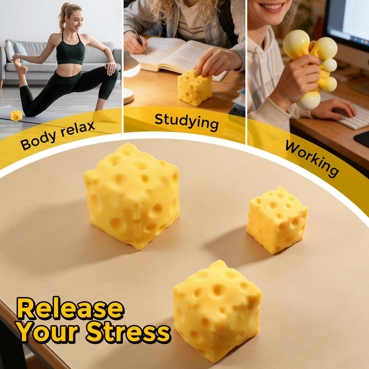 KUBEIJIA non-toxic TPR cheese squishy material for safe daily use.