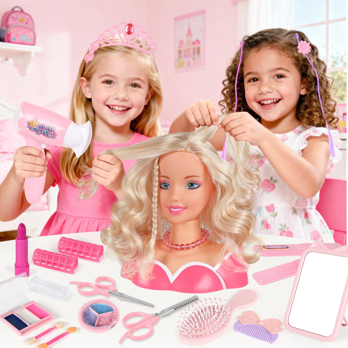 Kubusfly realistic hairdryer enhances imaginative salon play with gentle breeze and authentic look