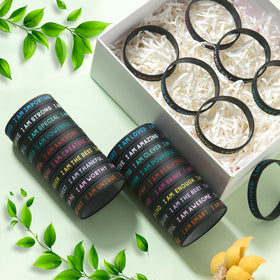 KUCLIN motivational quotes bracelets display positive affirmations for daily encouragement.