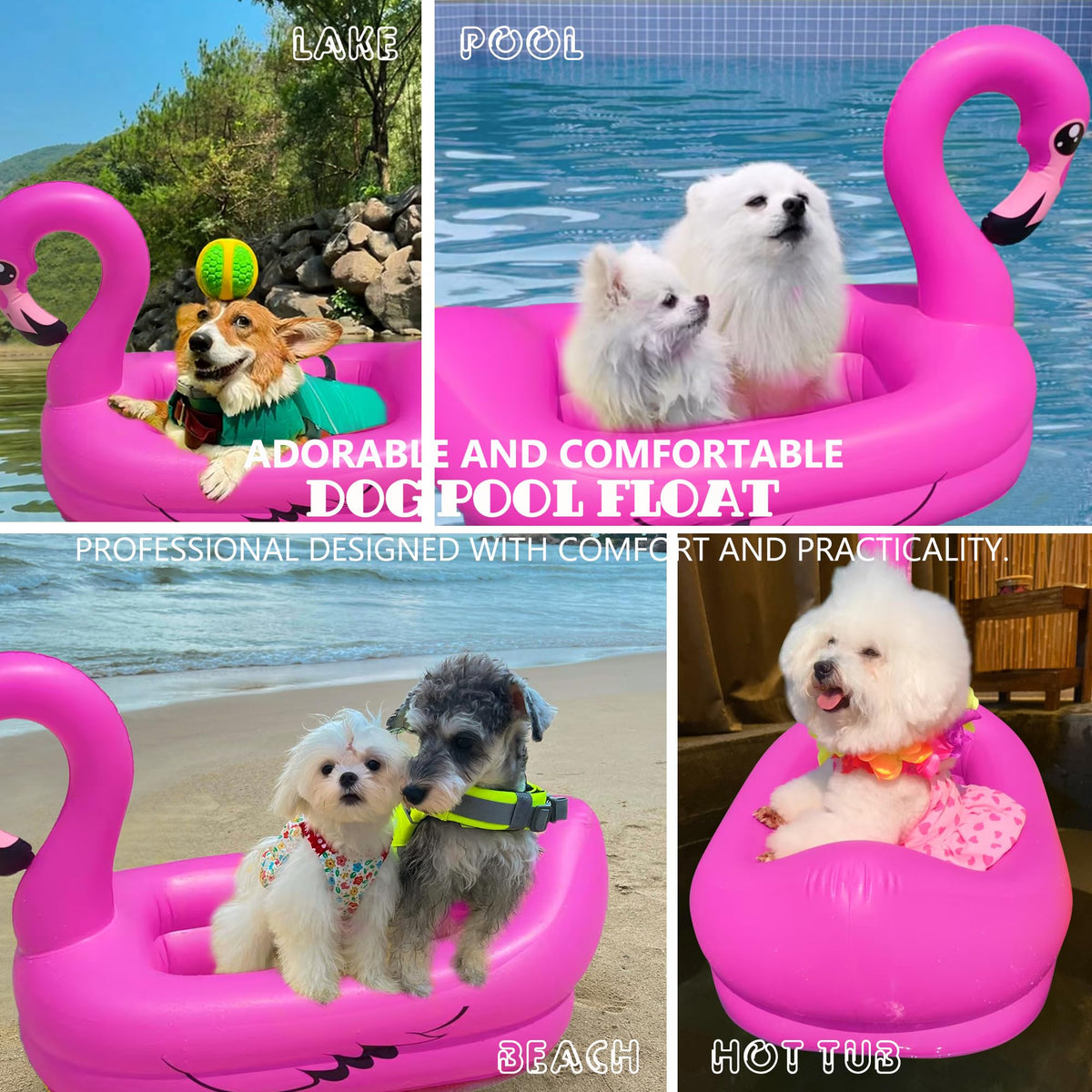 KUCDBUN flamingo drink float uses thick PVC for durable pool play.