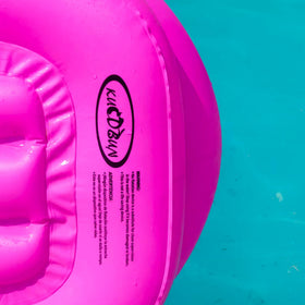 KUCDBUN pool party scene with all-in-1 flamingo inflatables in action.