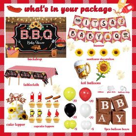 Kudapity BabyQ balloon garland adds festive color for indoor or outdoor celebrations.