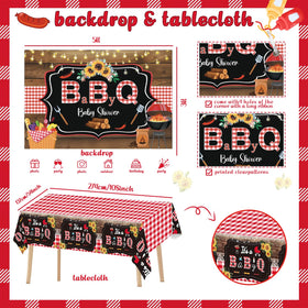 Kudapity BabyQ tablecloth ties the table setting together with rustic charm.