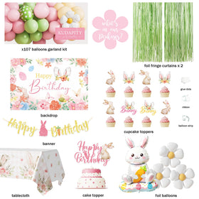 Kudapity Bunny-Themed Tablecloth boosts spring vibes for the party table