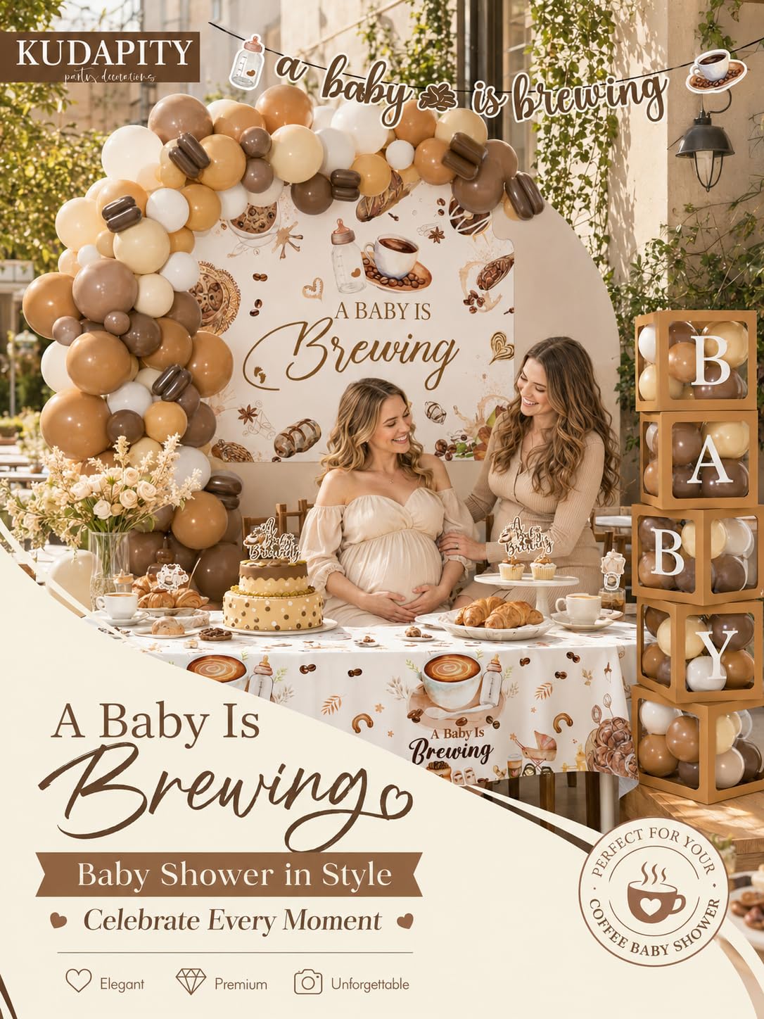Kudapity cake topper crowns the centerpiece with a sweet message