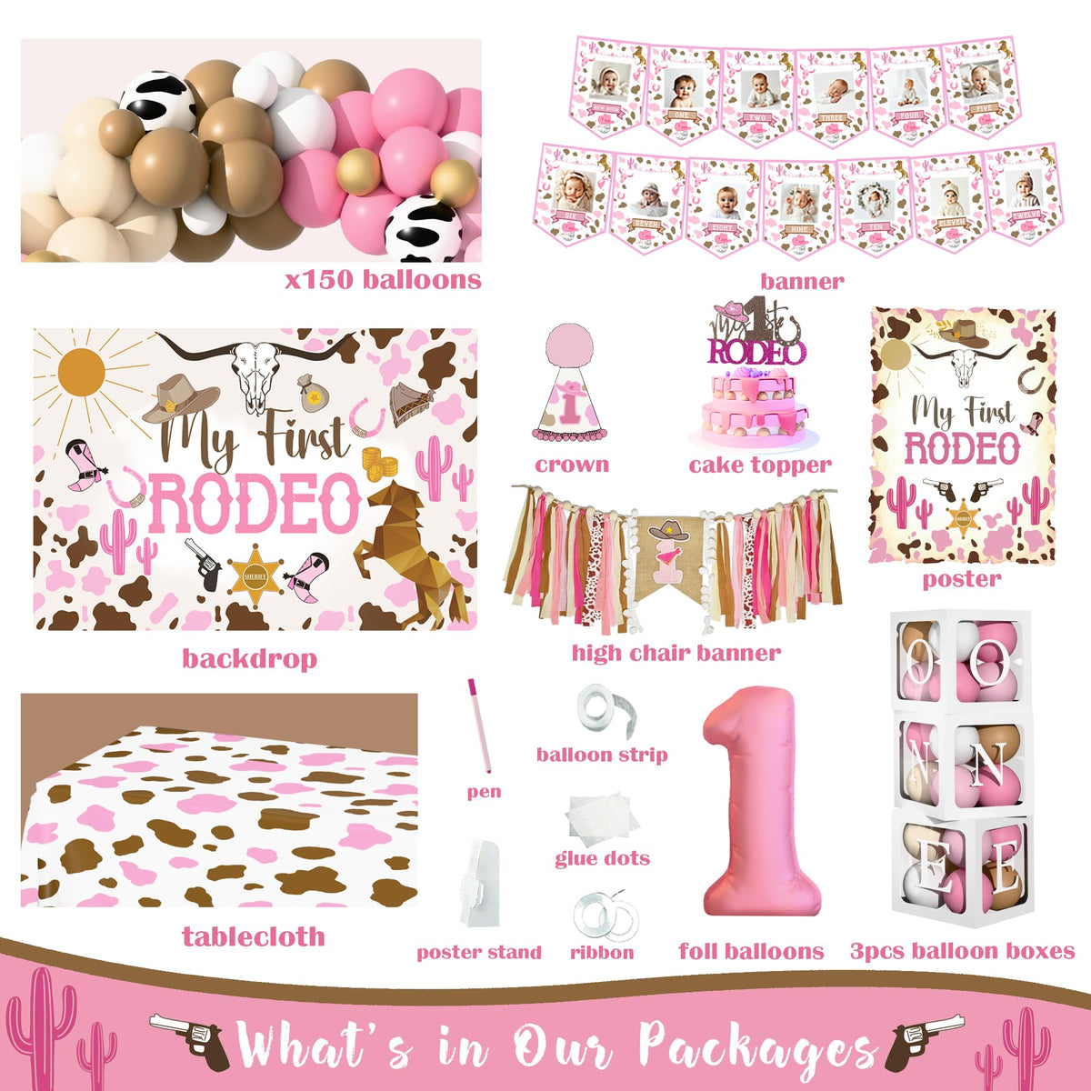 Kudapity Cowgirl cake topper creates a cute focal point for birthday treats.