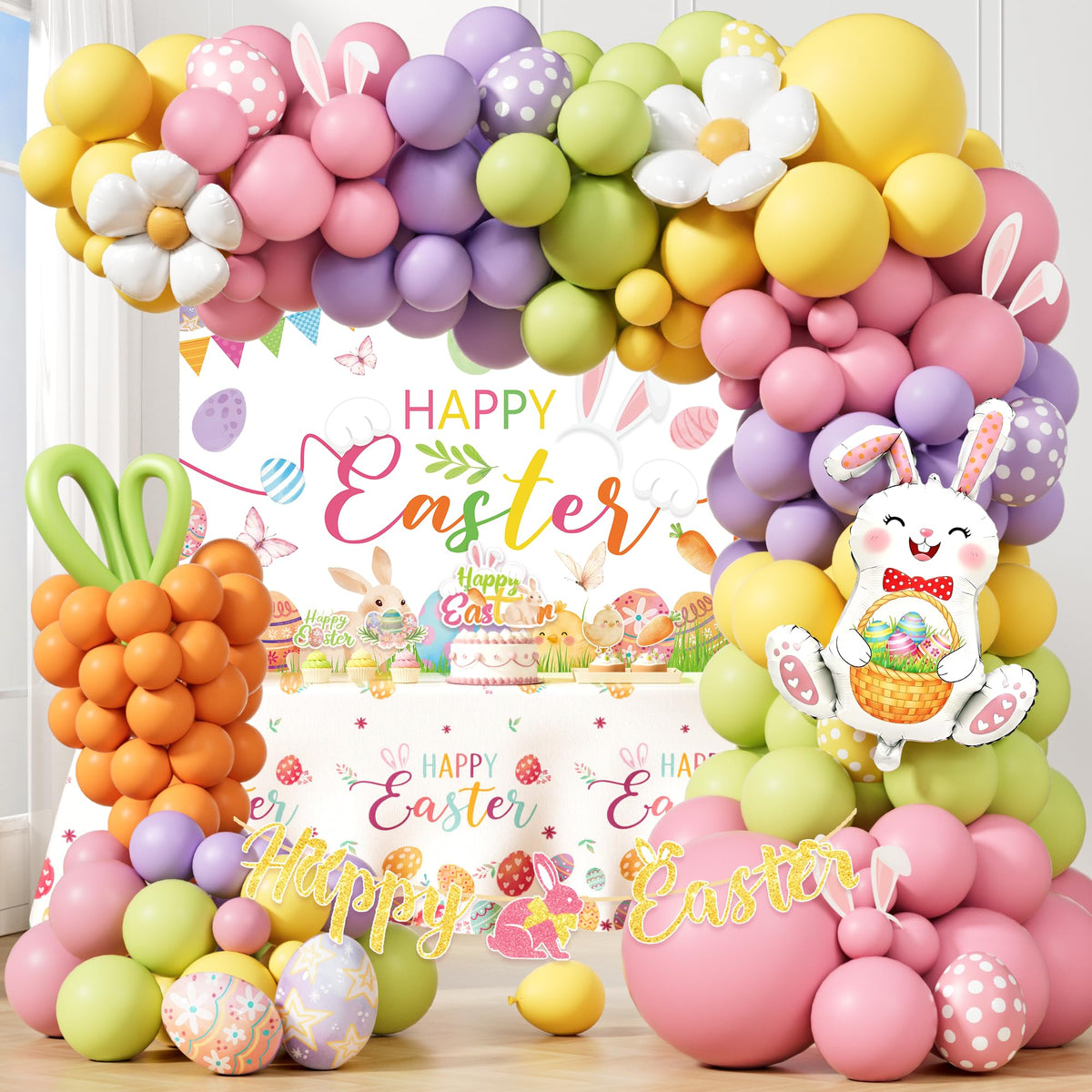 Kudapity Easter balloons 18in light pink for vibrant spring party decor