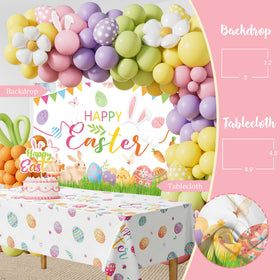 Kudapity Happy Easter banner for bright mantel display