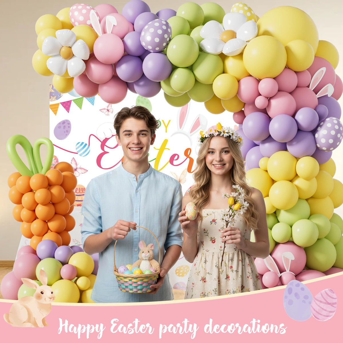 Kudapity Easter tablecloth for clean festive tablescape