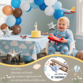Kudapity high chair banner elevates the focal moment during cake time