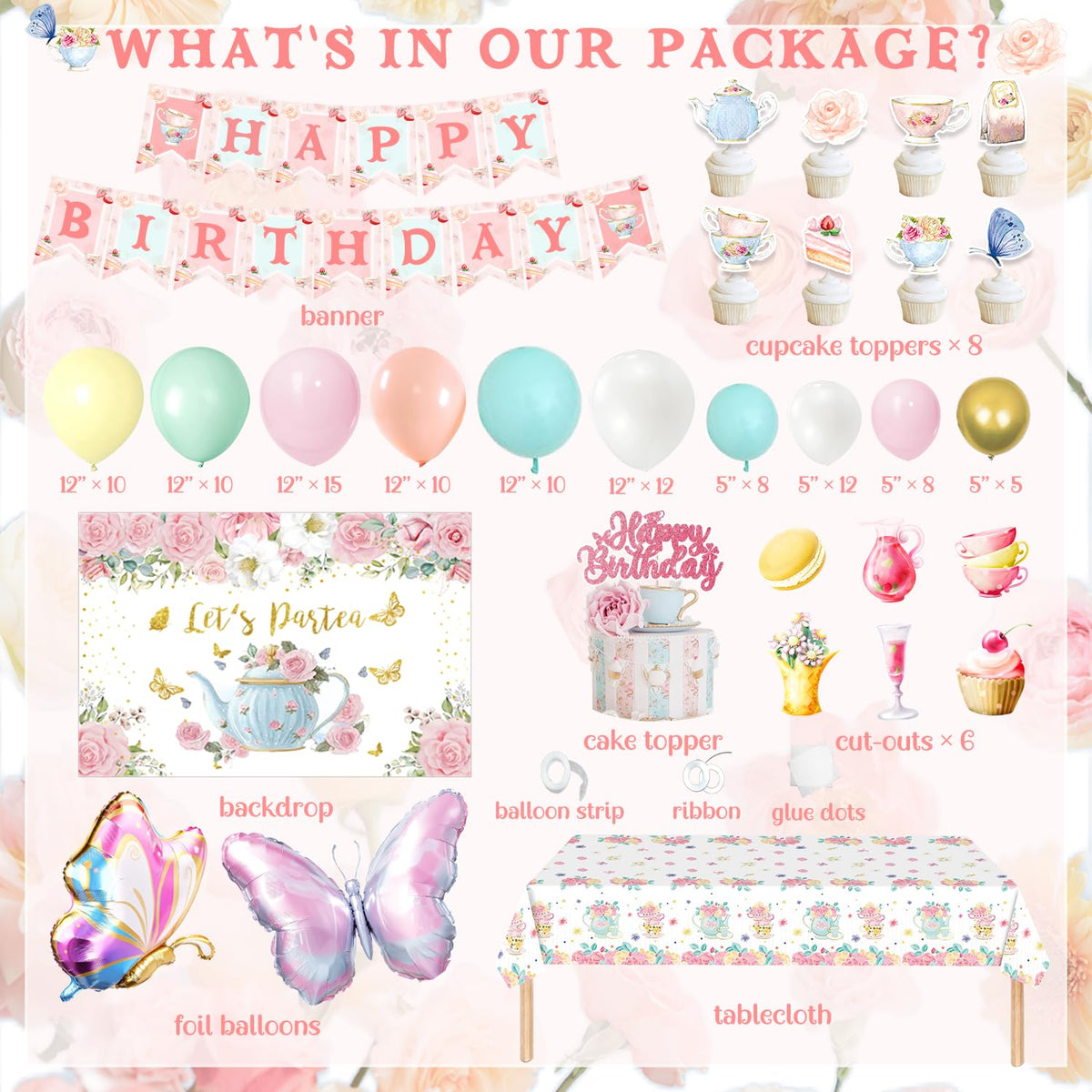 Kudapity Lets Partea balloon garland arch adds whimsy for festive photos.